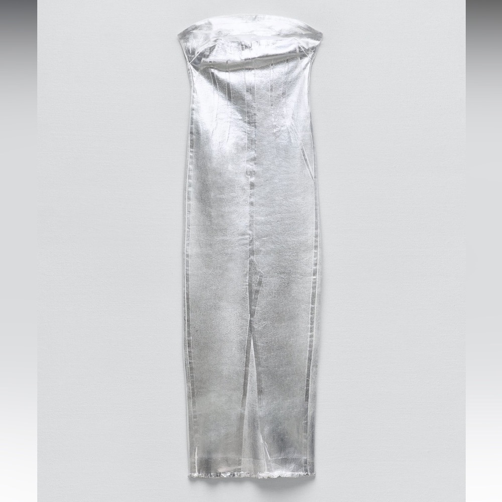 ZARA FITTED ZW METALLIC DRESS